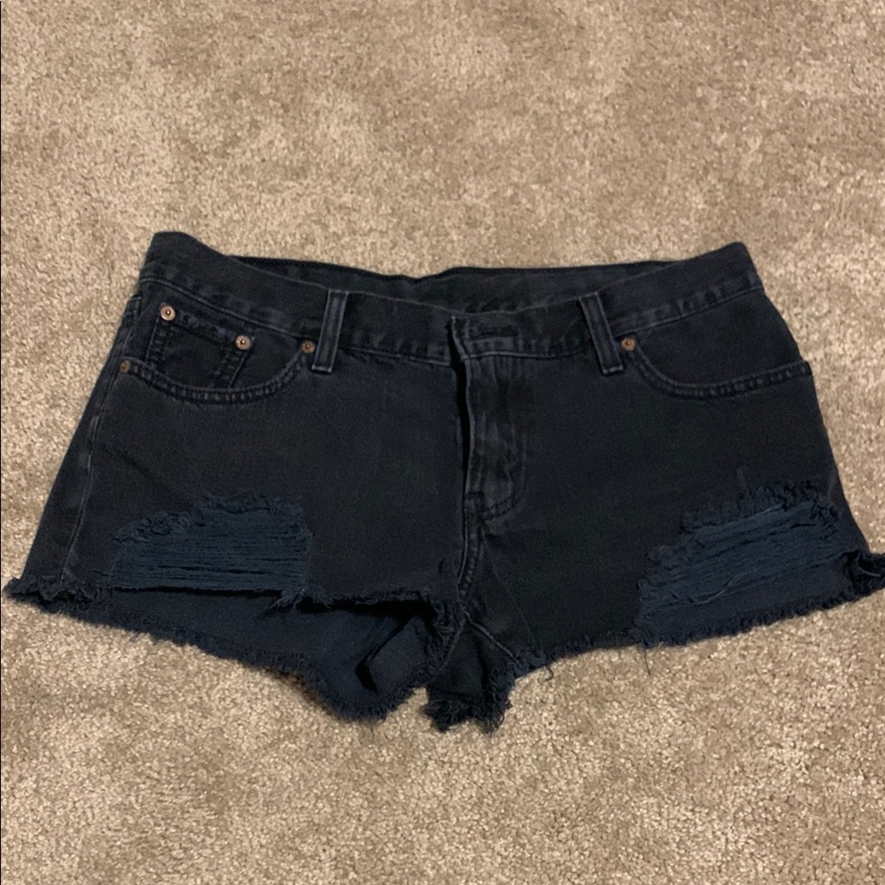 Black Denim Women's Shorts